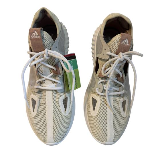 Adidas Bounce NEW Cutout Running Shoes beige off white sz 10 womens - Picture 4 of 9